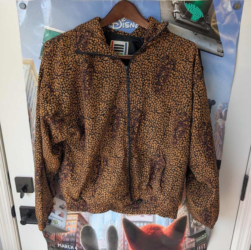 Vtg. Animal Print Track Jacket